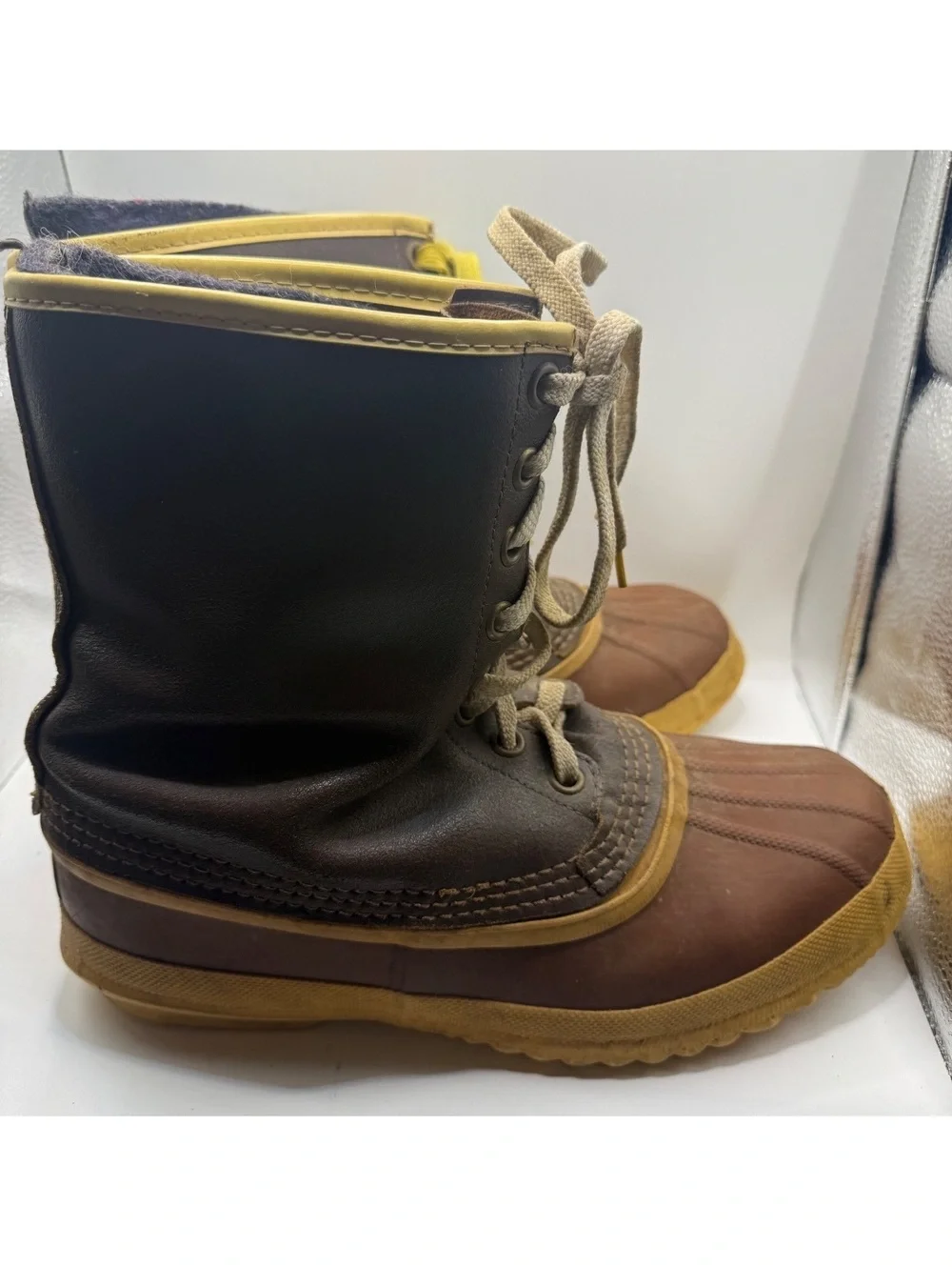 vintage Sorel Arctic Pac leather and rubber winter duck boots men’s size 12